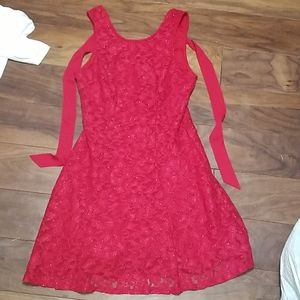 Speechless. red sparkle dress